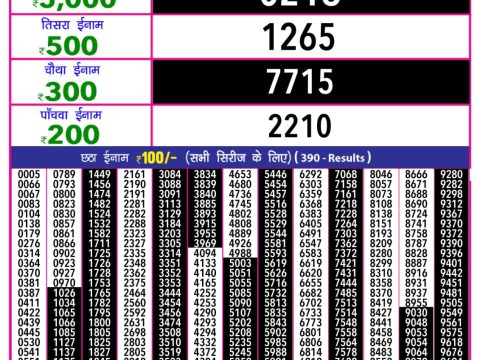 Rajshree Lottery Result Today
