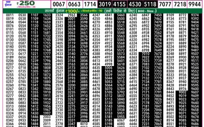 Rajshree 50 Guru Weekly Lottery 7.30pm Result 7 August 2025