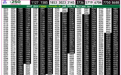 Rajshree 50 Ravi Weekly Lottery 7.30pm Result 3 August 2025