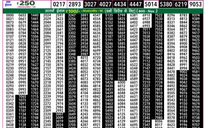 Rajshree 50 Som Weekly Lottery 7:30pm Result 4 August 2025