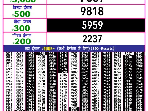 Rajshree Lottery Result Today