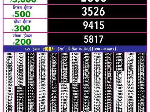 Rajshree Lottery Result Today