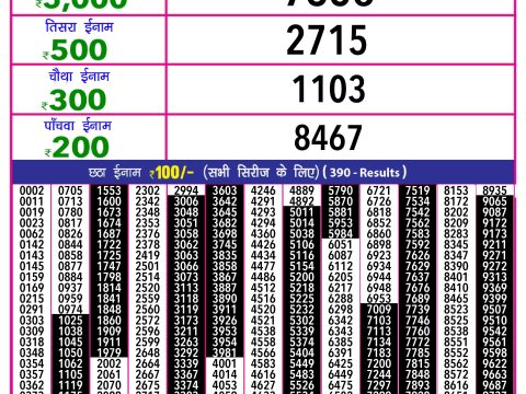 Rajshree Lottery Result Today
