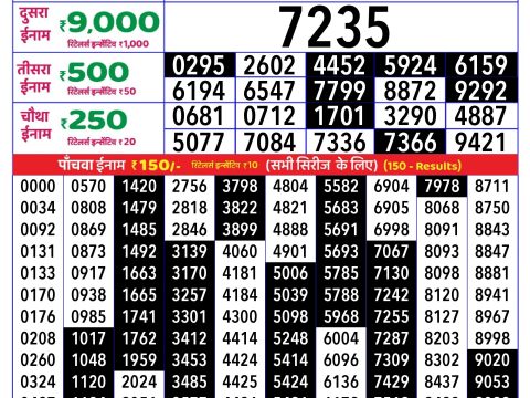 Rajshree Lottery Result Today