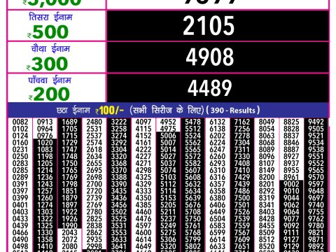 Rajshree Lottery Result Today