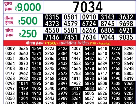 Rajshree Lottery Result Today