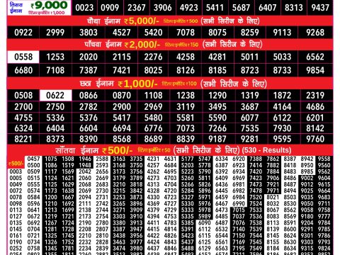 Rajshree Lottery Result Today
