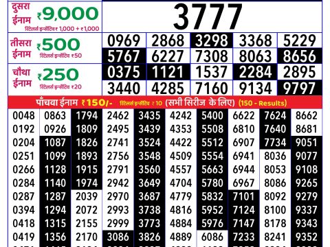 Rajshree Lottery Result Today