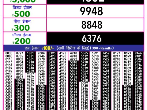 Rajshree Lottery Result Today