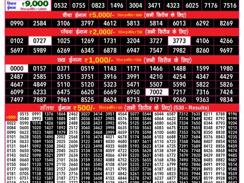 Rajshree Lottery Result Today