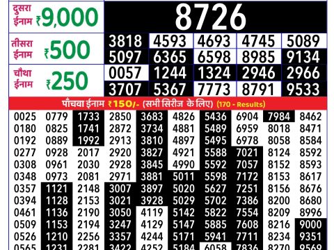 Rajshree Lottery Result Today