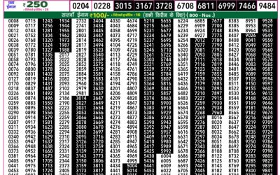Everest Lottery Result Today Rajshree 50 Shukra Weekly Lottery 7.30pm Result 19 September 2025