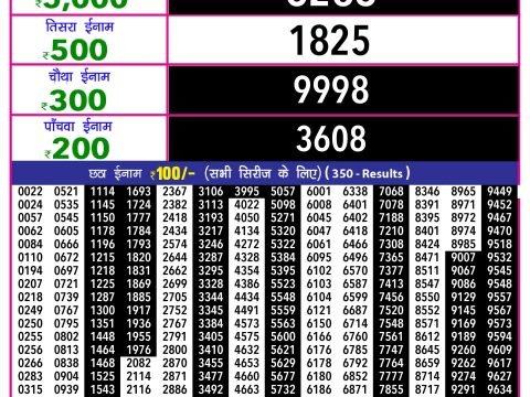 Rajshree Lottery Result Today
