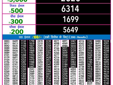 Rajshree Lottery Result Today