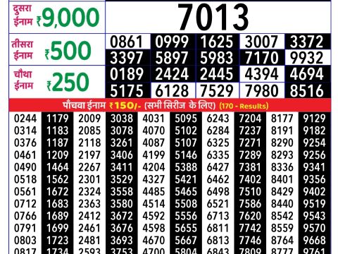 Rajshree Lottery Result Today