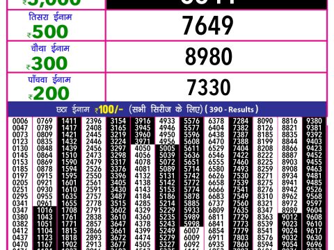 Rajshree Lottery Result Today