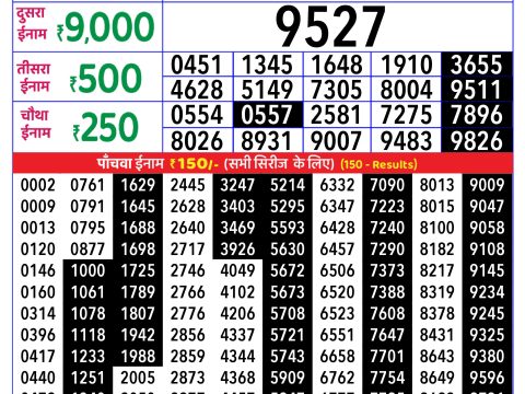 Rajshree Lottery Result Today