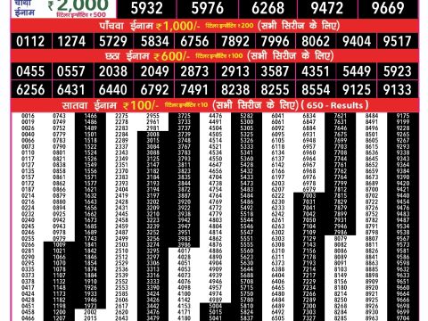Rajshree Lottery Result Today