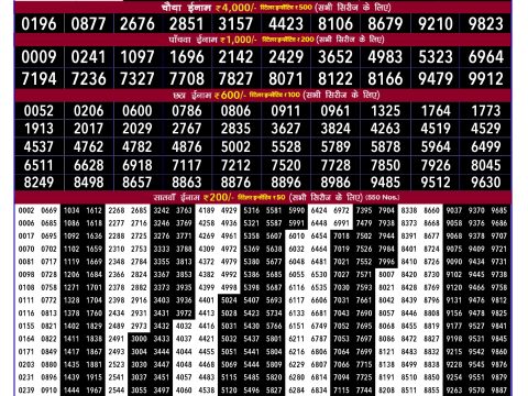 Rajshree 100 Monthly Lottery Result 6.11.2025 Rajshree Lottery Result Today