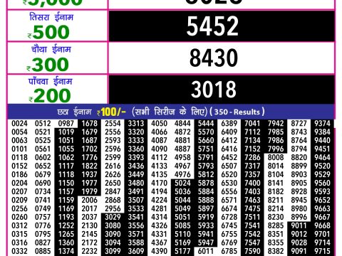 Rajshree Lottery Result Today