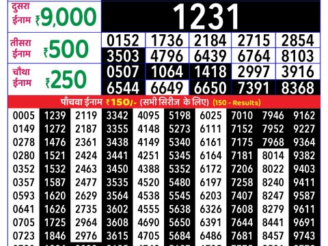 Rajshree Lottery Result Today