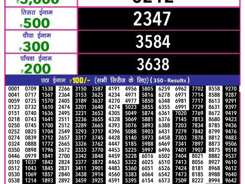 Rajshree Lottery Result Today