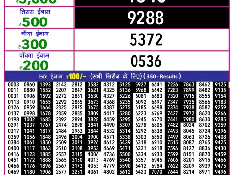 Rajshree Lottery Result Today