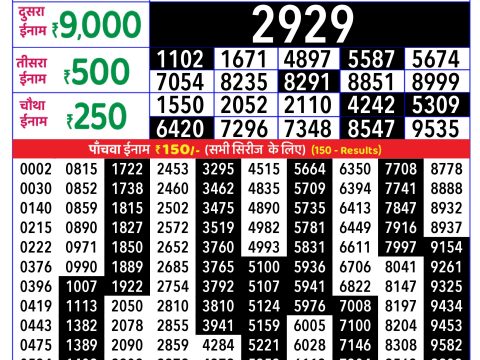 Rajshree Lottery Result Today