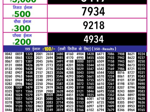 Rajshree Lottery Result Today