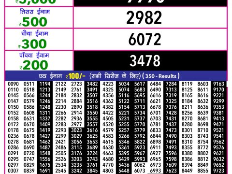 Rajshree Lottery Result Today