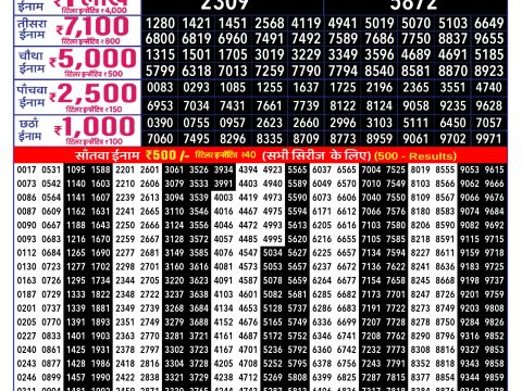 Rajshree Lottery Result Today