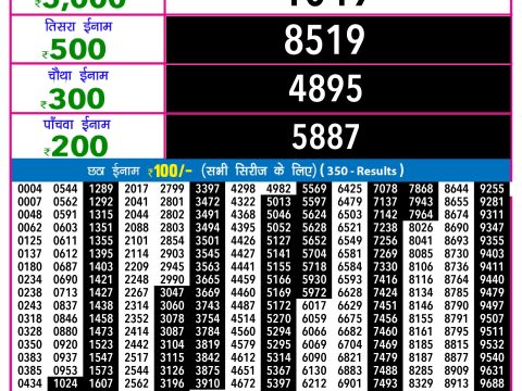 Rajshree Lottery Result Today