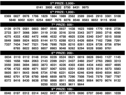 Rajshree Lottery Result Today