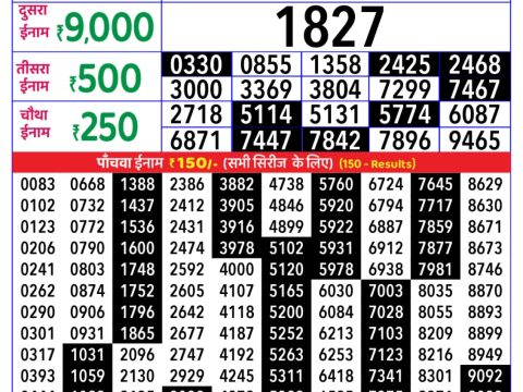 Rajshree Lottery Result Today