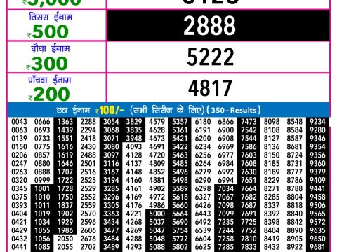 Rajshree Lottery Result Today