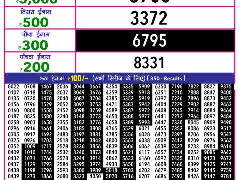 Rajshree Lottery Result Today