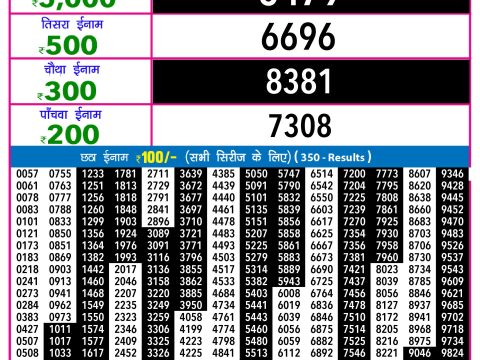 Rajshree Lottery Result Today