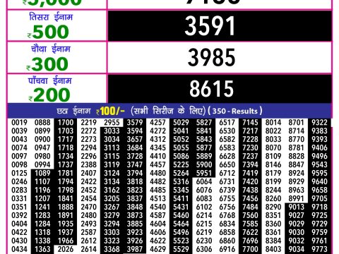 Rajshree Lottery Result Today