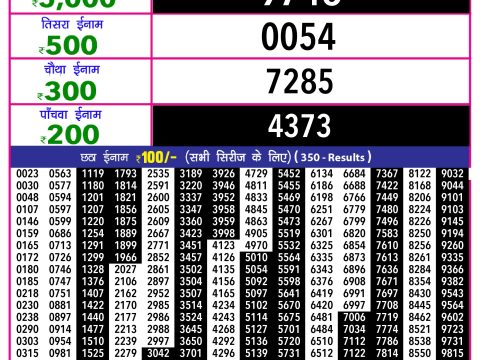 Rajshree Lottery Result Today
