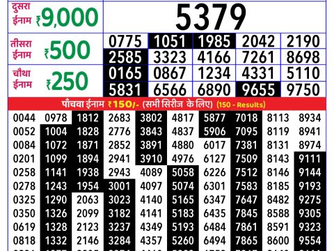 Rajshree Lottery Result Today