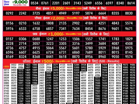 Rajshree Lottery Result Today