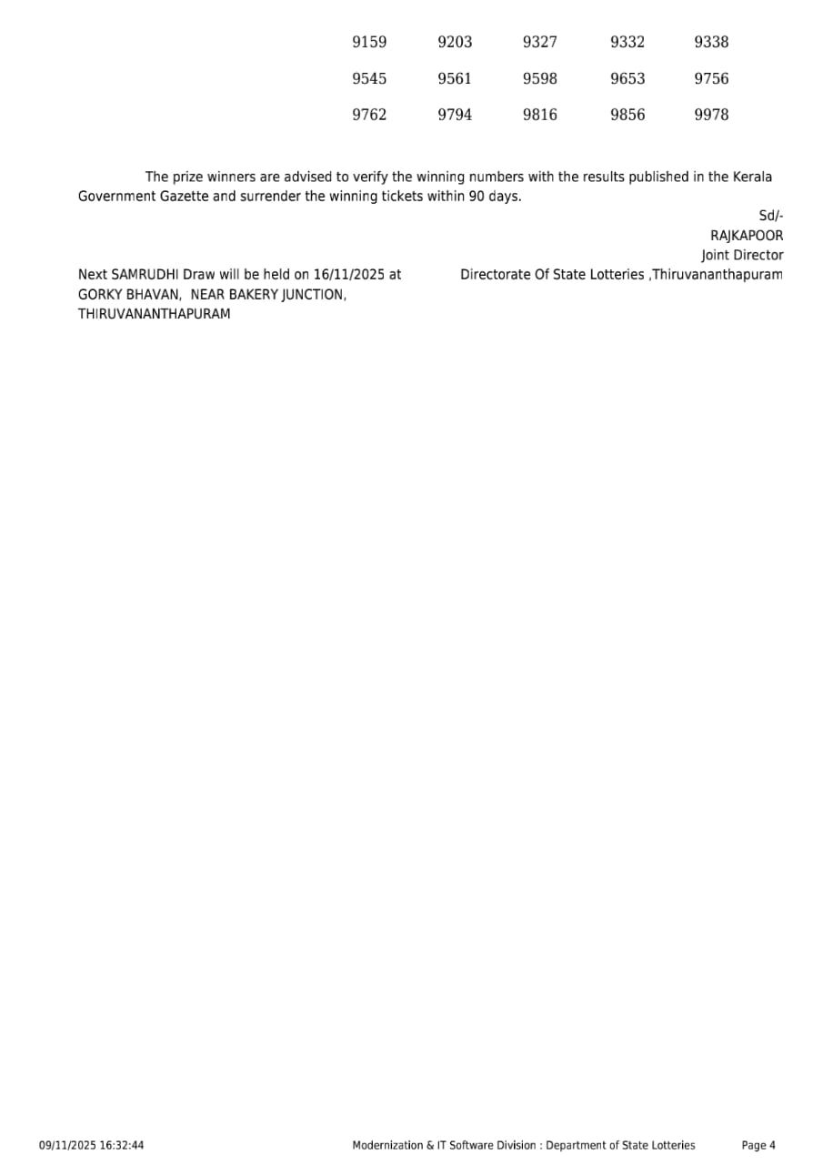 Rajshree Lottery Result Today