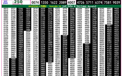 Rajshree 50 Som Weekly Lottery 7:30pm Result 29 December 2025
