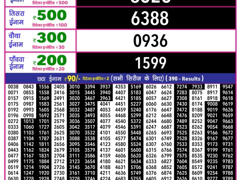 Rajshree Lottery Result Today