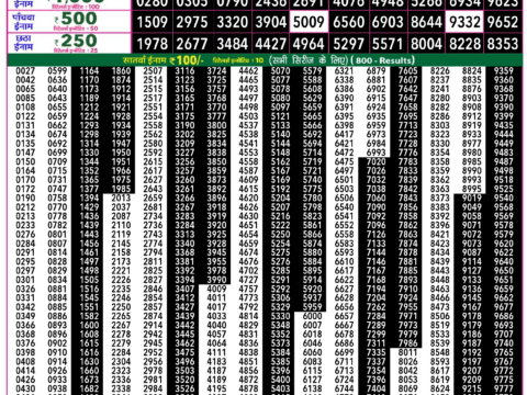 Rajshree Lottery Result Today