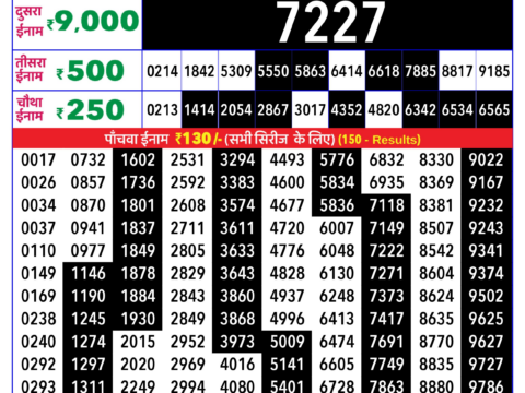 Rajshree Lottery Result Today