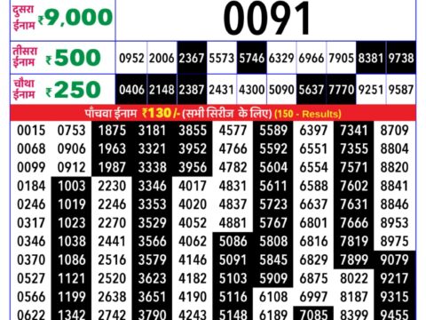 Rajshree Lottery Result Today