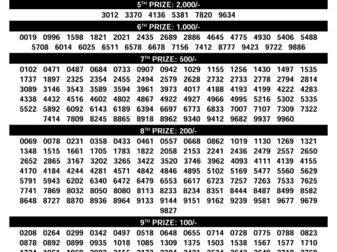 Samrudhi SM-33 Kerala Lottery Result Today 3PM Rajshree Lottery Result Today