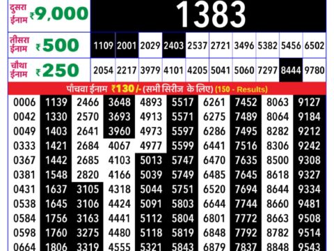 Rajshree Lottery Result Today