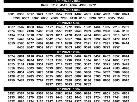 DhanaLekshmi DL31 Kerala Lottery Result Today 3PM Rajshree Lottery Result Today